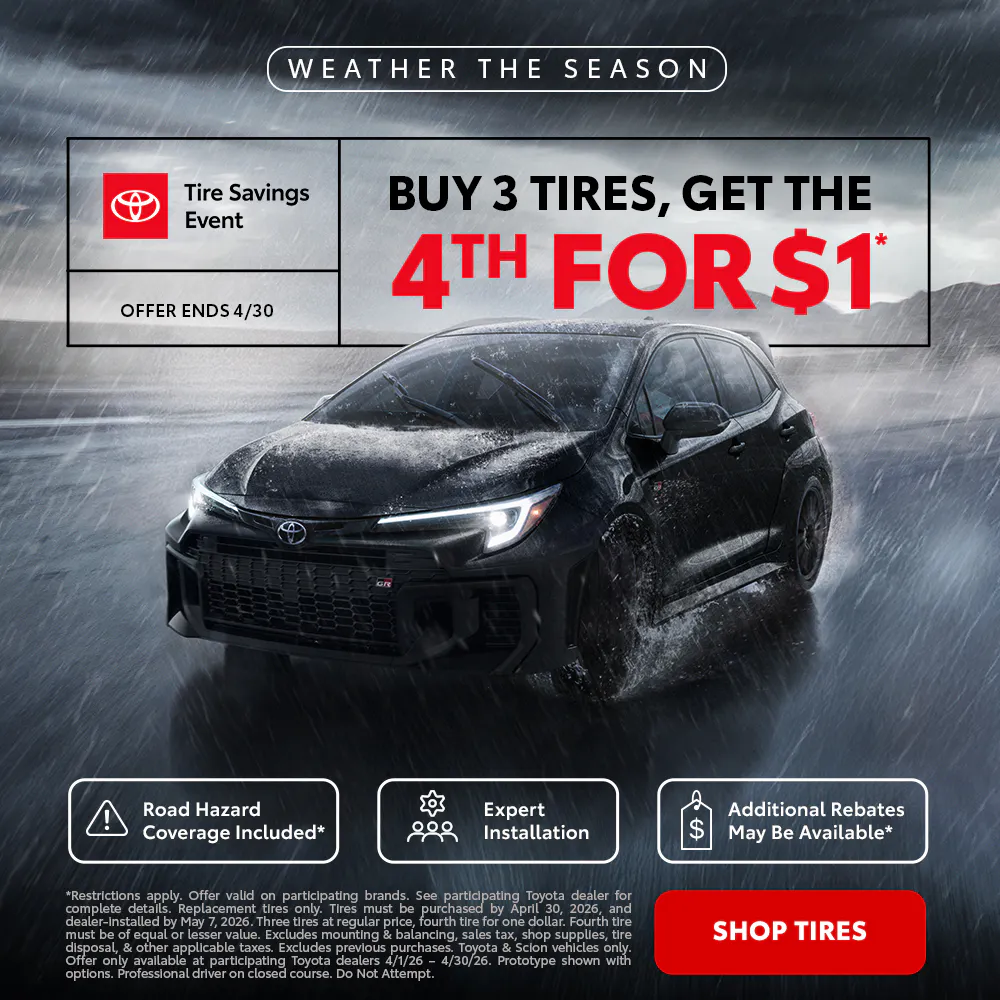 Buy 3 Tires, Get the 4th for $1