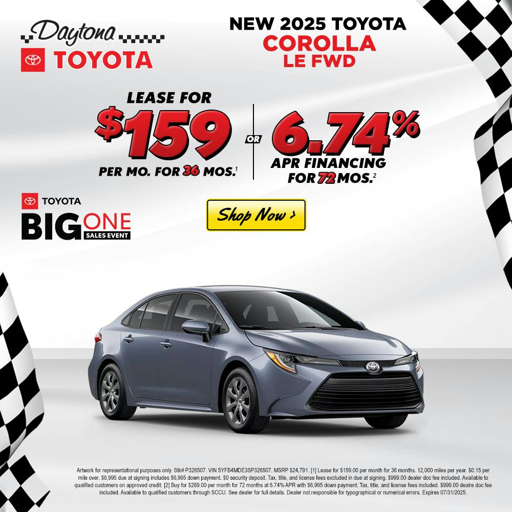 2025 TOYOTA COROLLA LE – JULY 2025