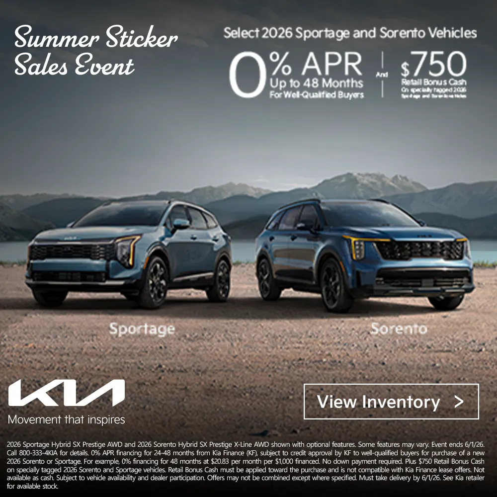 Summer Sticker Sales Event Sportage and Sorento