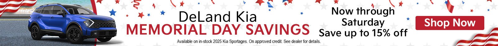 Memorial Day – 4 Day Savings