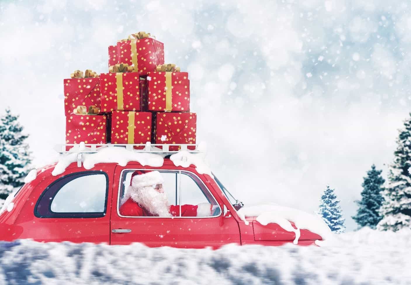 santa driving