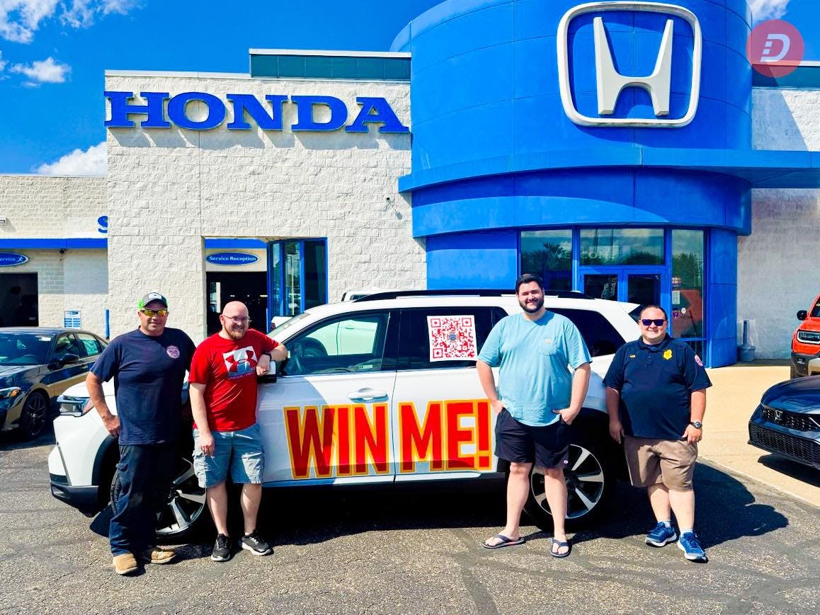  Mr. Patton! 🎉 He entered our raffle in partnership with the North Lawrence Fire Department - Ohio and is now the proud new owner of a 2025 Honda Pilot Elite!