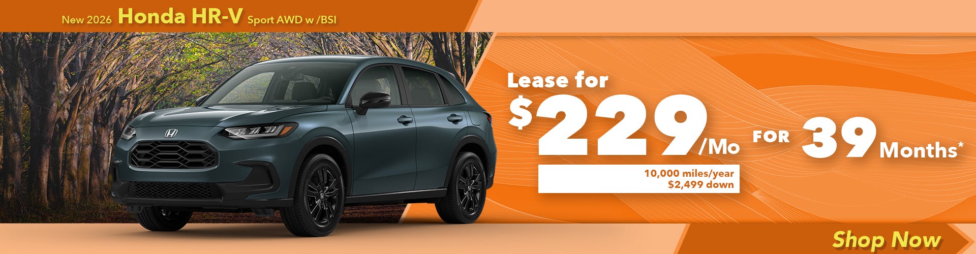 New 2026 Honda HR-V Sport AWD w /BSI