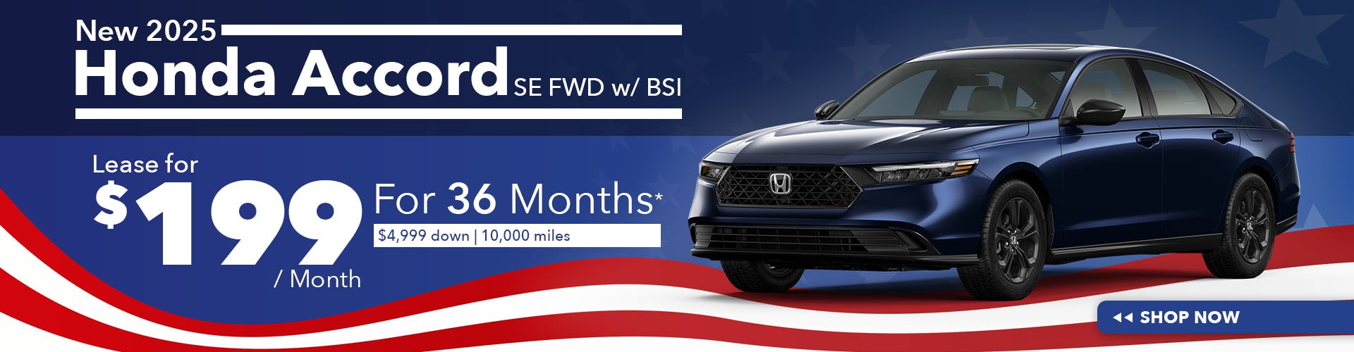 New 2025 Honda Accord SE FWD w/ BSI