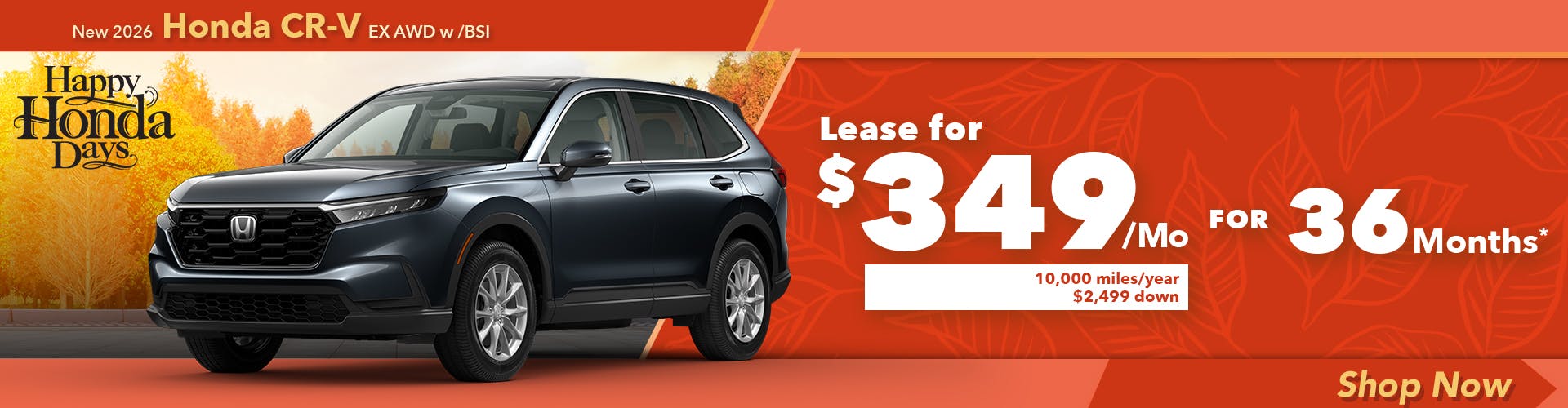 New 2026 Honda CR-V EX AWD w /BSI