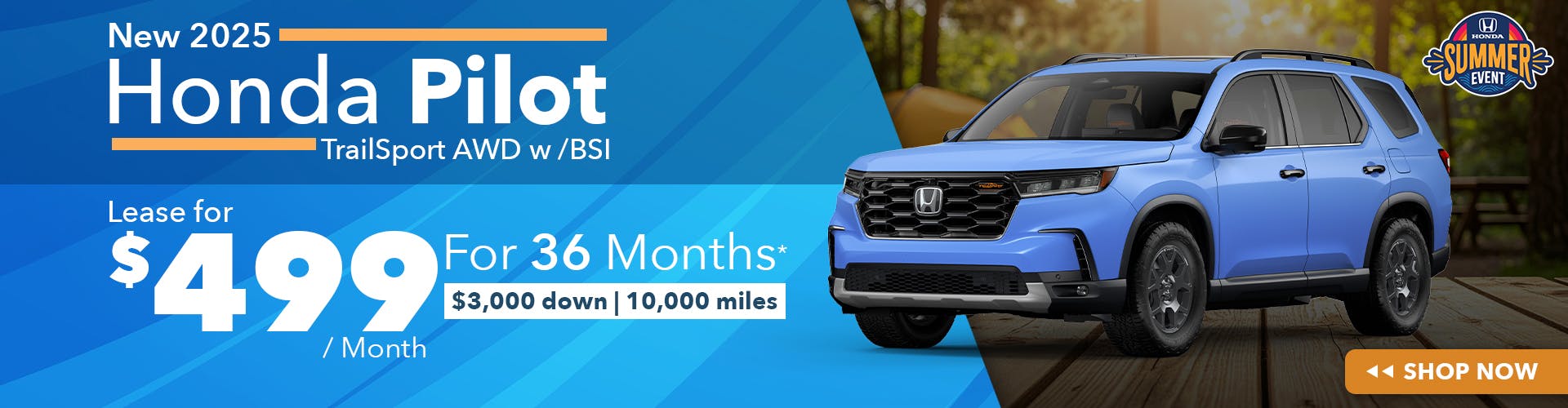 New 2025 Honda Pilot TrailSport AWD w /BSI