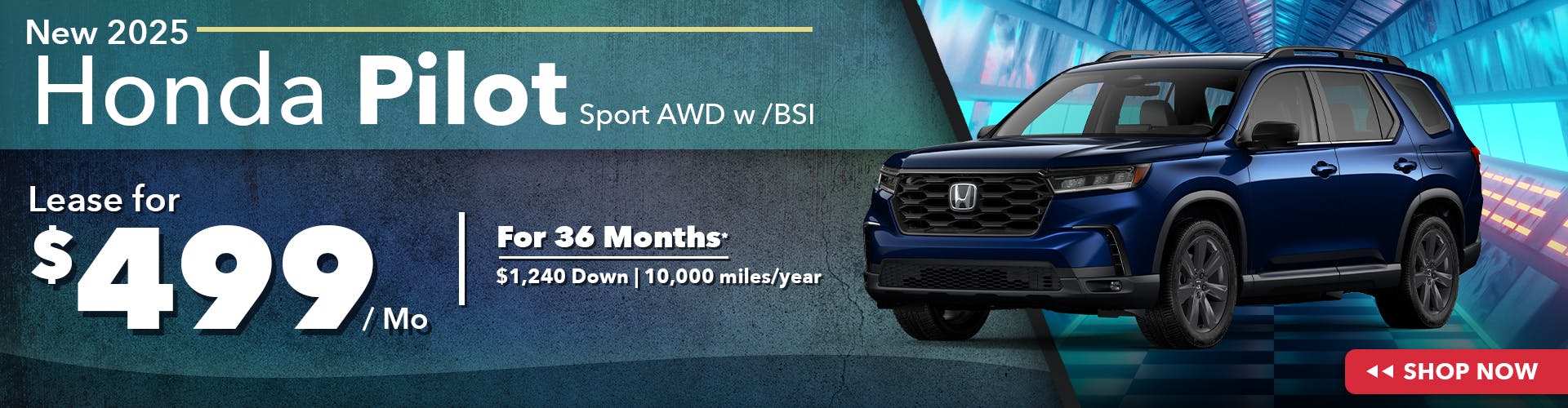 New 2025 Honda Pilot Sport AWD w /BSI