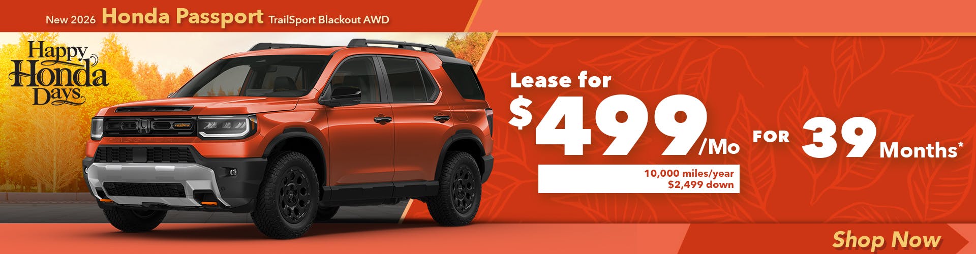 New 2026 Honda Passport TrailSport Blackout AWD