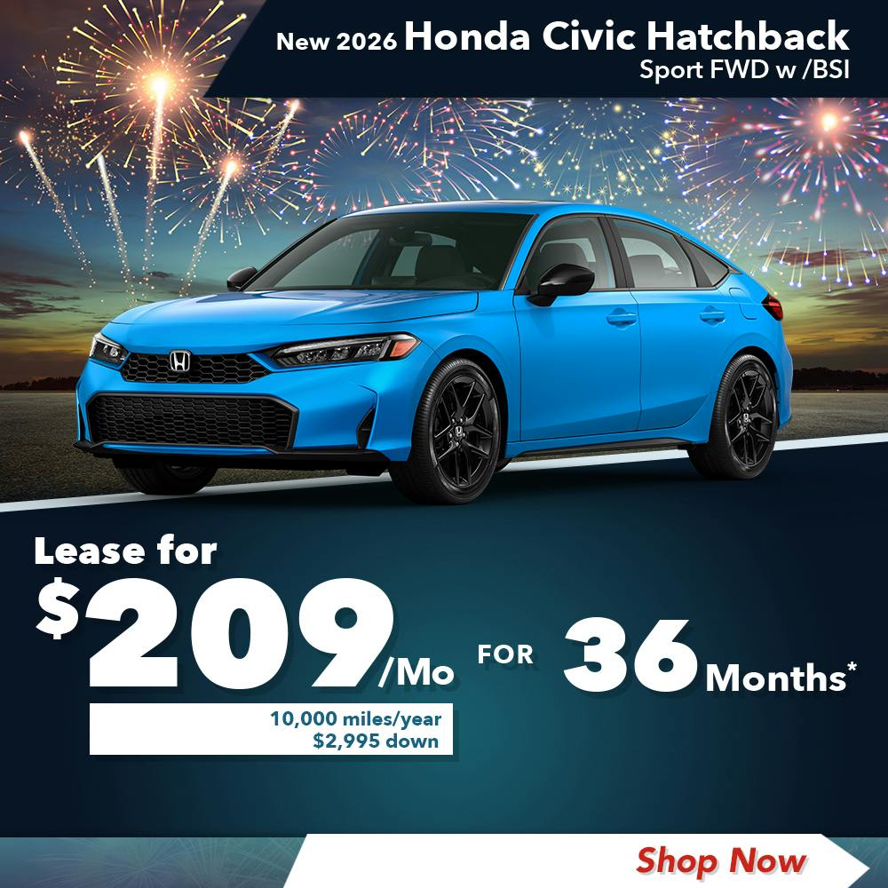 New 2026 Honda Civic Sport FWD w /BSI | Diehl Honda of Massillon