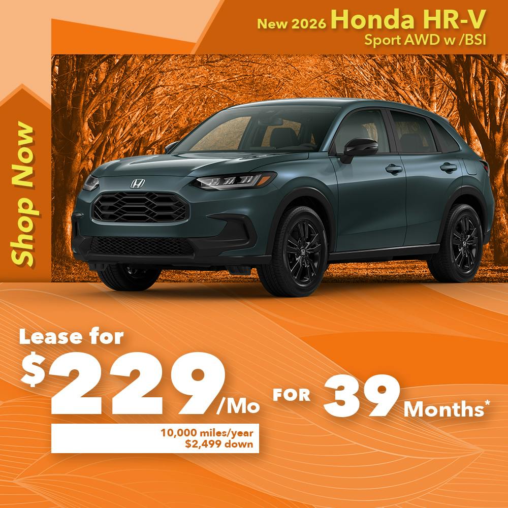 New 2026 Honda HR-V Sport AWD w /BSI | Diehl Honda of Massillon