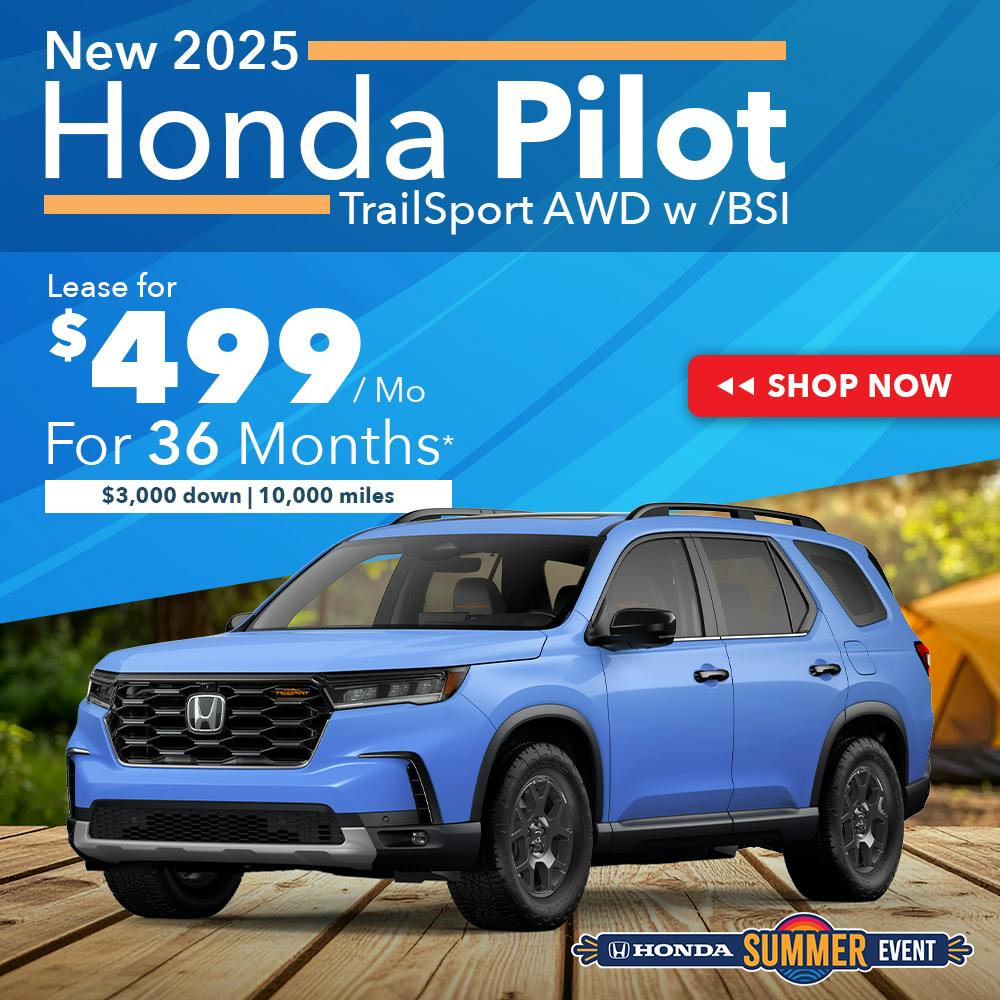 New 2025 Honda Pilot TrailSport AWD w /BSI