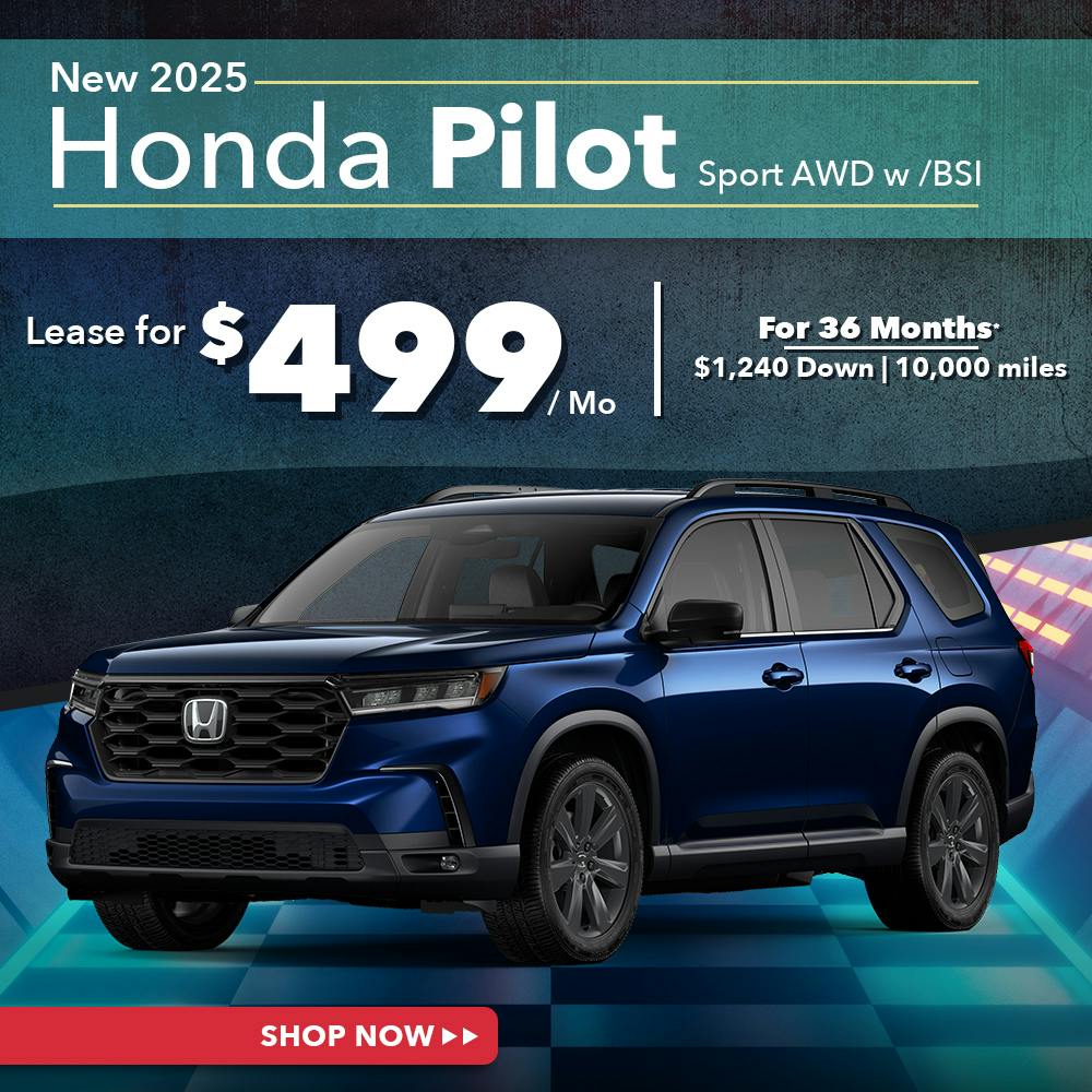 New 2025 Honda Pilot Sport AWD w /BSI | Diehl Honda of Massillon