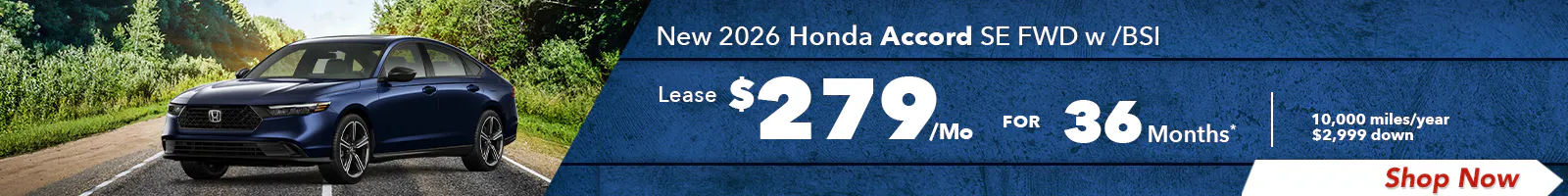 New 2026 Honda Accord SE FWD  w /BSI