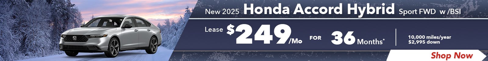 New 2025 Honda Accord Hybrid Sport FWD  w /BSI
