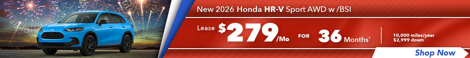 New 2026 Honda HR-V Sport AWD w /BSI