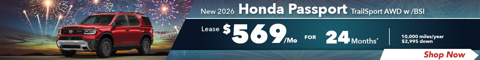 New 2026 Honda Passport TrailSport AWD w /BSI