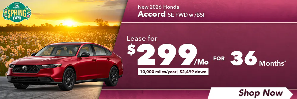 New 2026 Honda Accord SE FWD  w /BSI | Diehl Honda of Massillon