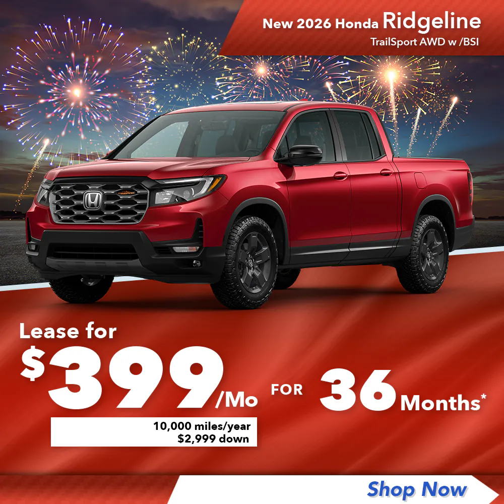 New 2026 Honda Ridgeline TrailSport AWD w /BSI | Diehl Honda of Massillon