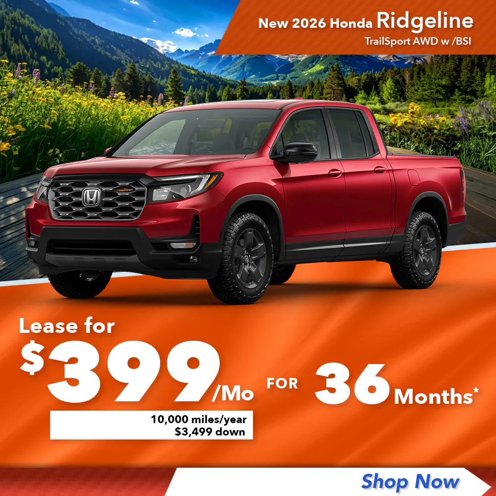 New 2026 Honda Ridgeline TrailSport AWD w /BSI | Diehl Honda of Massillon