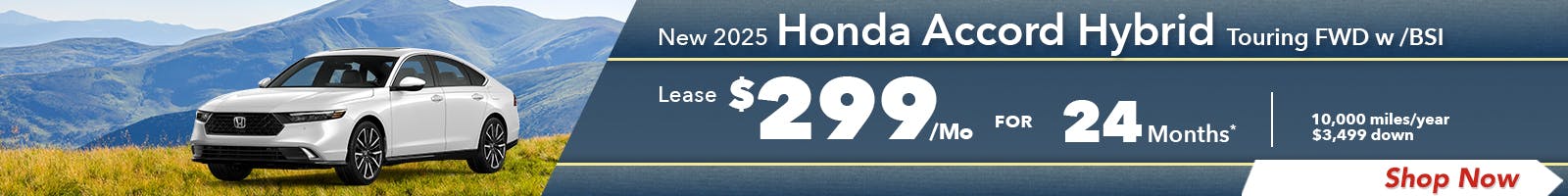 New 2025 Honda Accord Hybrid Touring FWD w /BSI