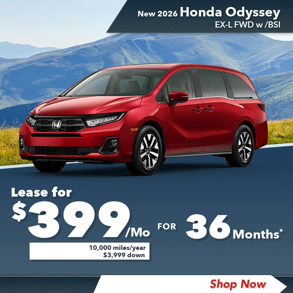 New 2026 Honda Odyssey EX-L FWD w /BSI | Diehl Honda of Massillon