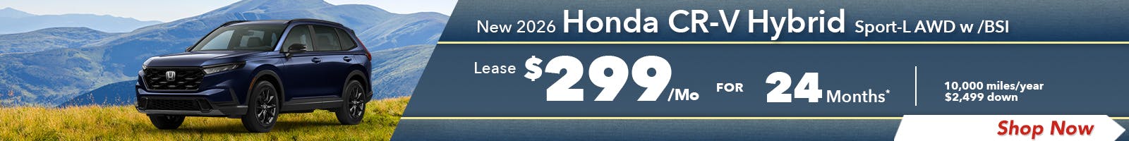 New 2026 Honda CR-V Hybrid Sport-L AWD w /BSI