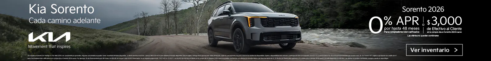 New 2026 Kia Sorento Cada Camino Adelante