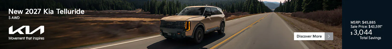 New 2027 Kia Telluride S AWD