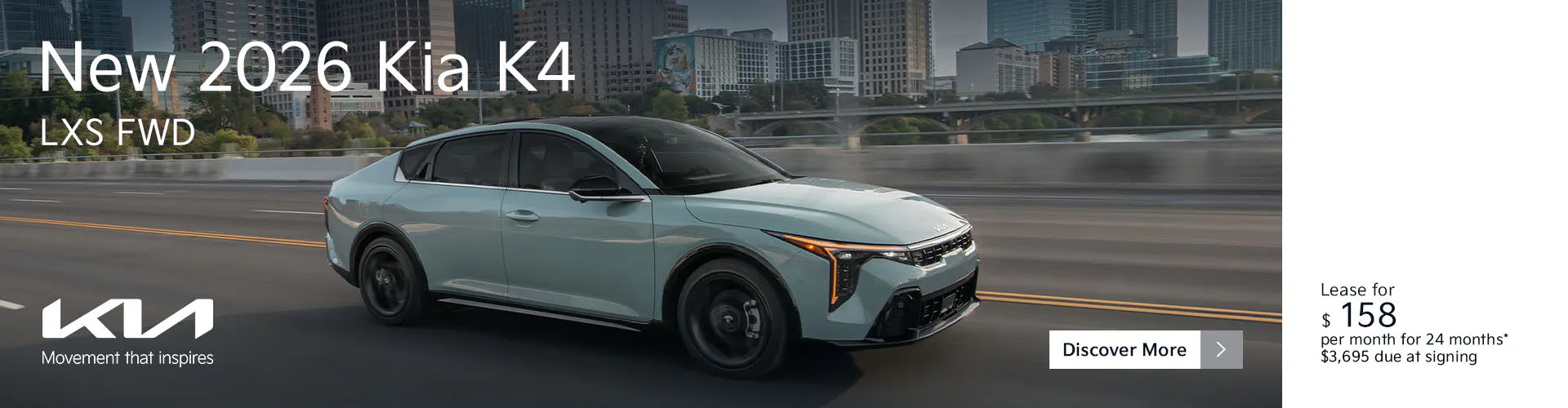 New 2026 Kia K4 LXS FWD