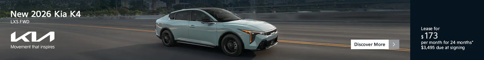New 2026 Kia K4 LXS FWD