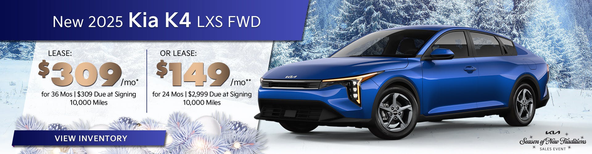 New 2025 Kia K4 LXS FWD