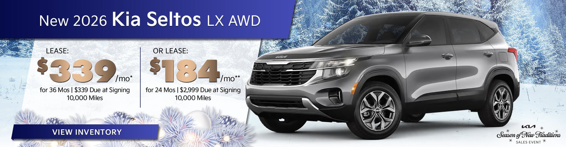 New 2026 Kia Seltos LX AWD