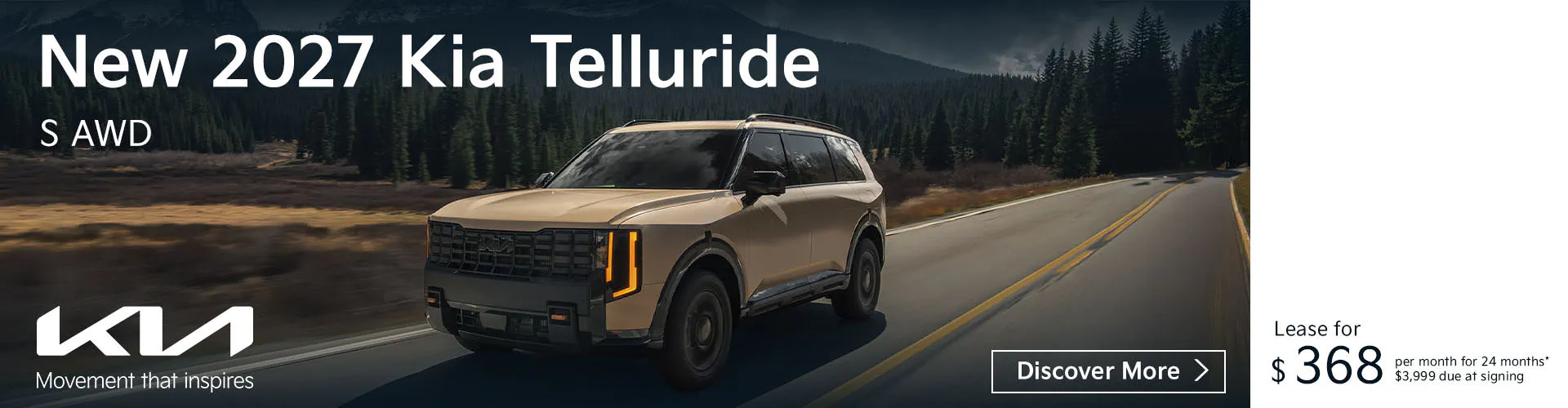 New 2027 Kia Telluride S AWD