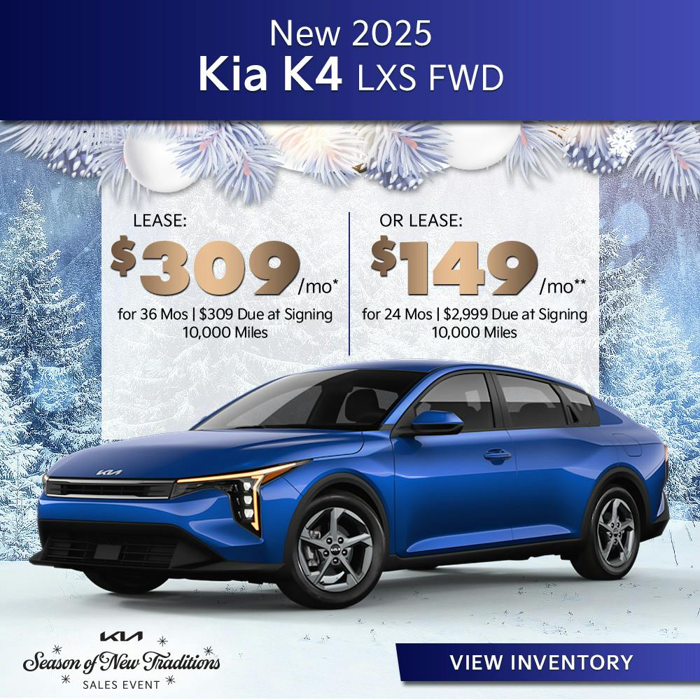 New 2025 Kia K4 LXS FWD