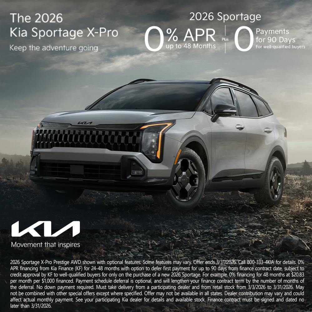 2026 Sportage 0% APR
