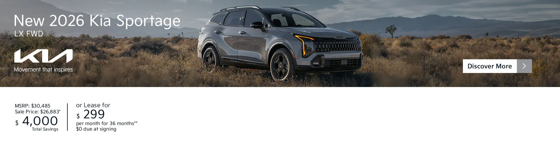 New 2026 Kia Sportage LX FWD