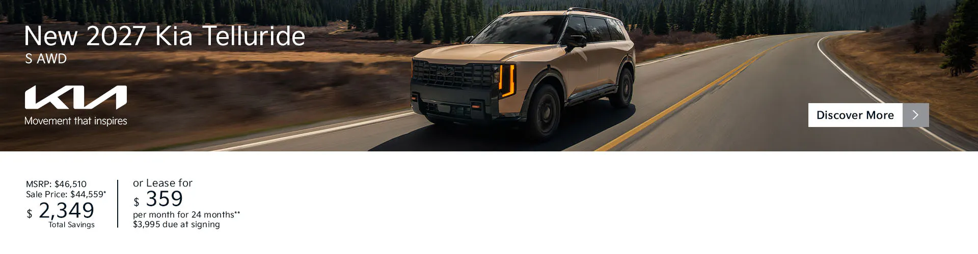 New 2027 Kia Telluride S AWD