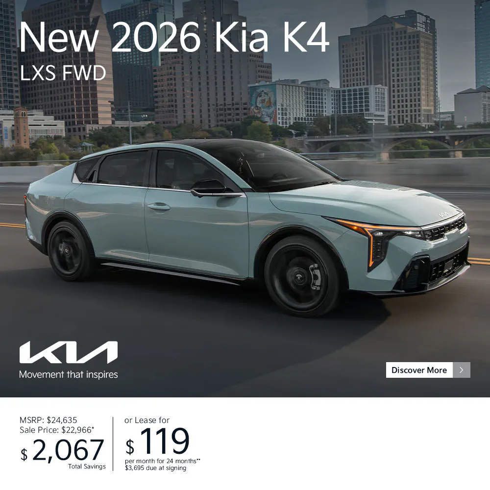New 2026 Kia K4 LXS FWD