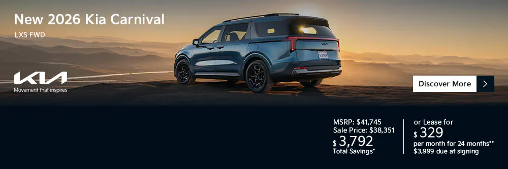 New 2026 Kia Carnival LXS FWD | Diehl Kia of Massillon