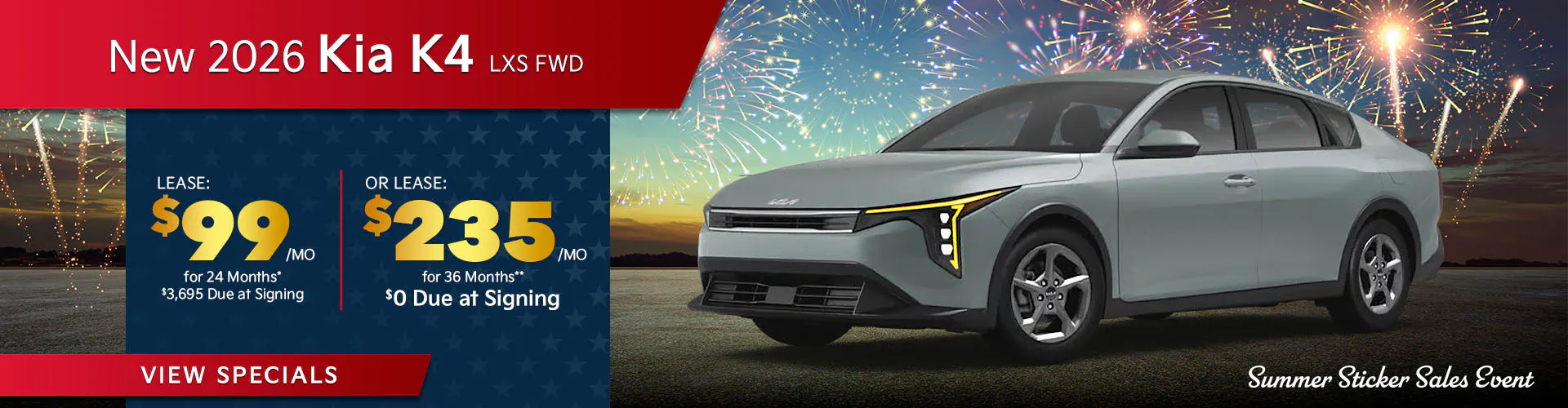 New 2026 Kia K4 LXS FWD