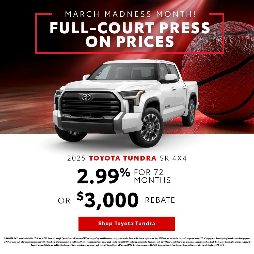 March 2025 GST Tundra