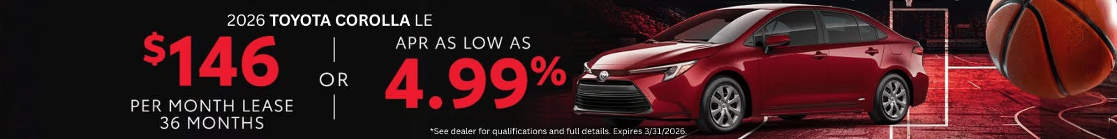 2026 Toyota Corolla SRP