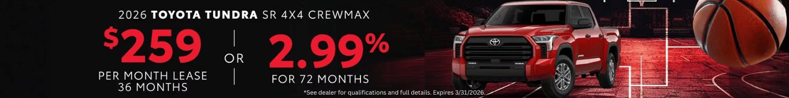 2026 Toyota Tundra SRP