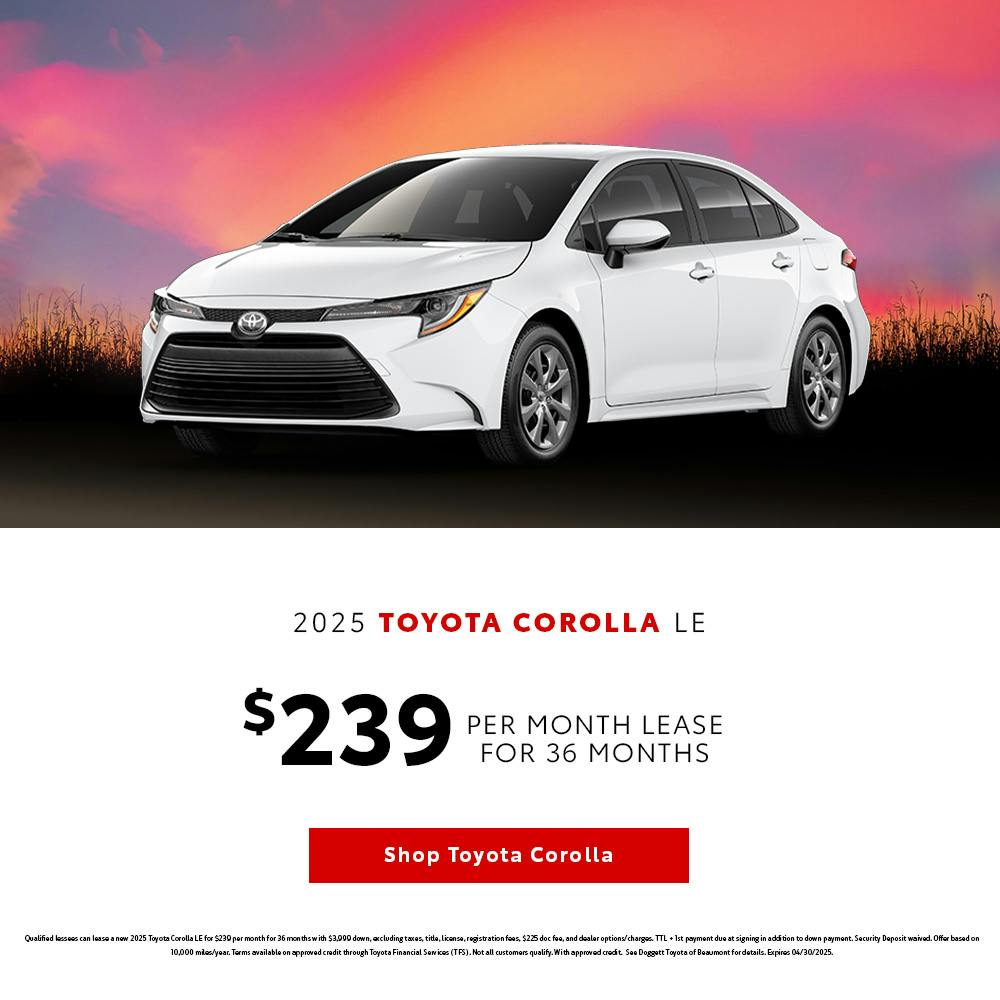 April 2025 GST Corolla