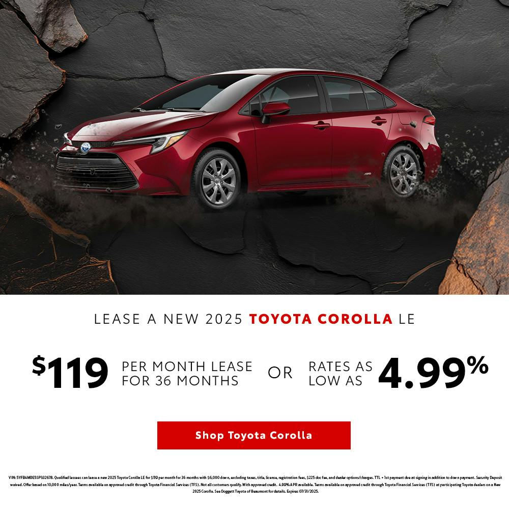 July 2025 Corolla