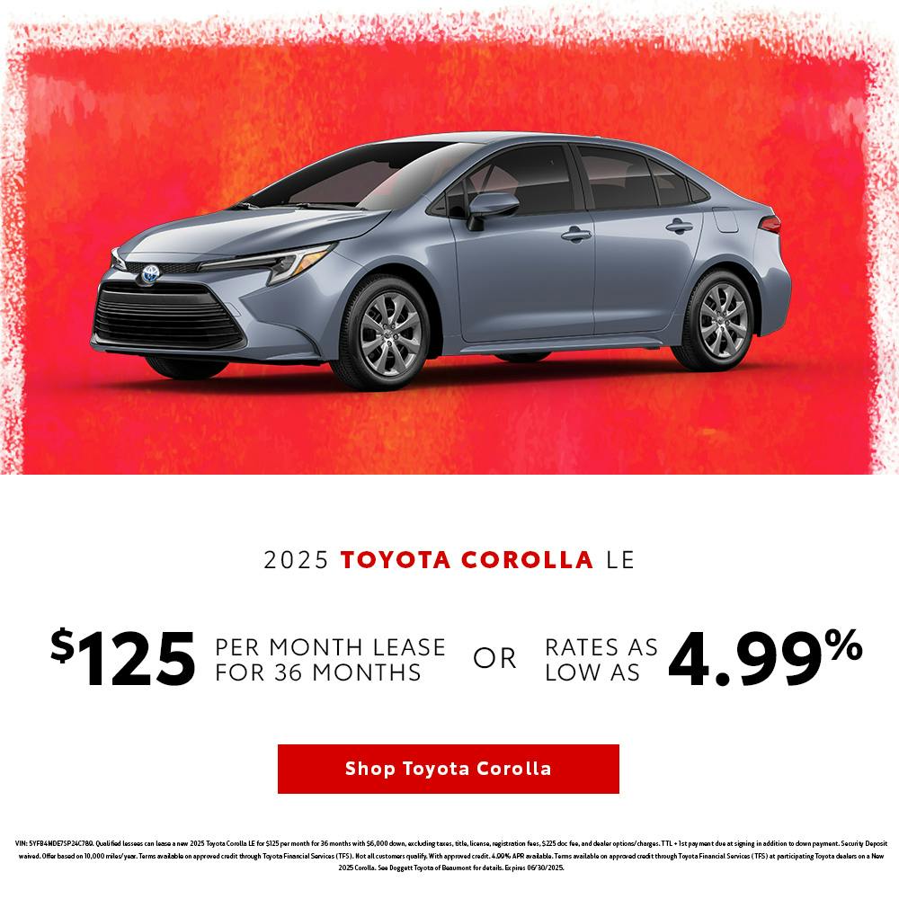 2025 Corolla June Offer