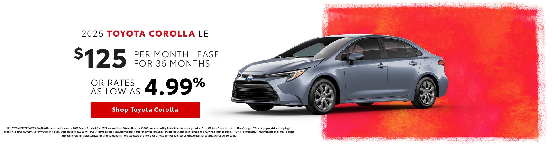 2025 Corolla June Offer