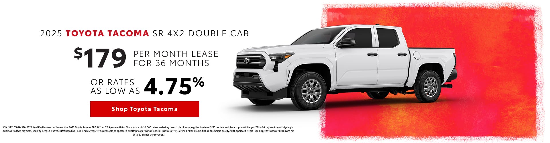 2025 Tacoma SR 4×2 June Offer