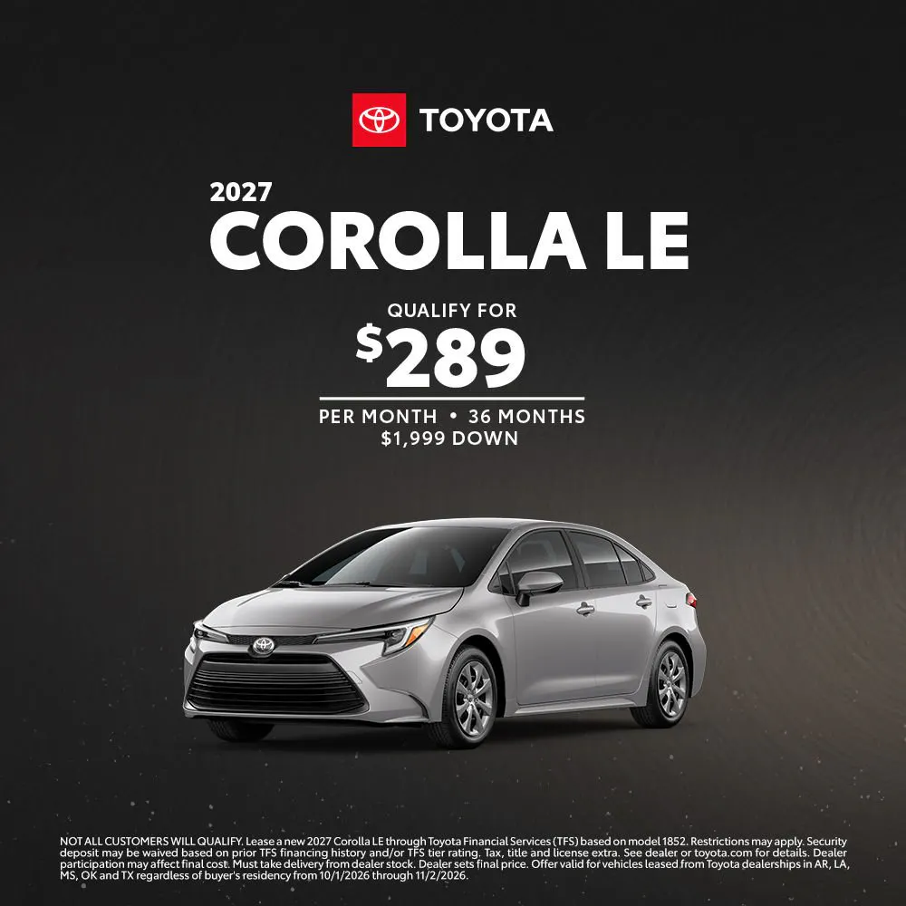 October 2026 GST Corolla Lease