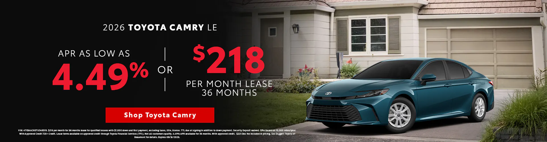 Camry 4.49%APR Offer